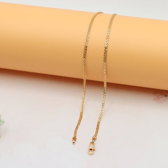 "Classic Curb Chain Rose Gold Necklace Everyday Elegance, XPNL0141 - Picture 11 of 11